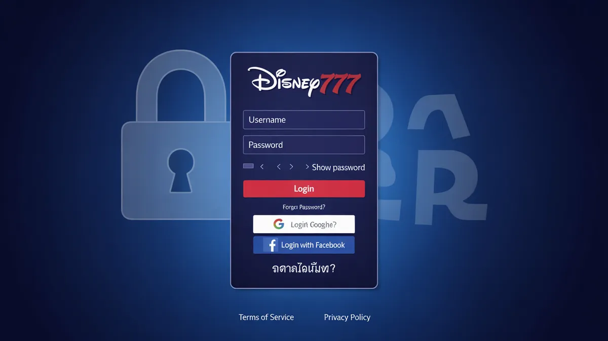 ระบบเข้าสู่ระบบ Disney777 ดิสนีย์777 ปลอดภัยระดับธนาคาร